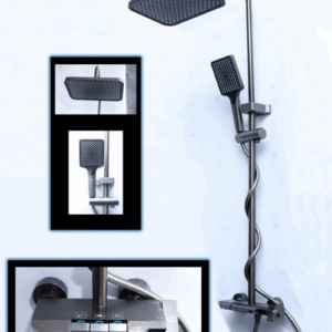 DEW KS1055-3 Way Piano Shower – Gun Grey
