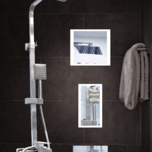 DEW SH4306 SS304 Three Way Slim Square Shower Set - Matt