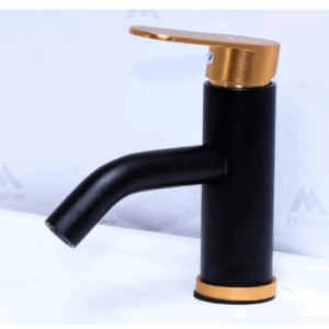 Aluminium Basin Mixer - Black & Gold